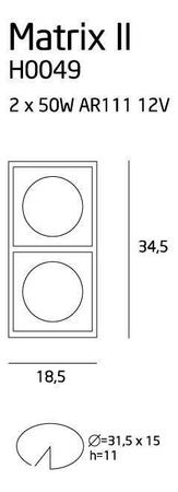 Oprawa halogenowa MATRIX II (H0049) Max light