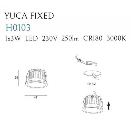 Oprawa halogenowa YUCA FIXED czarna (H0103) - MAXlight