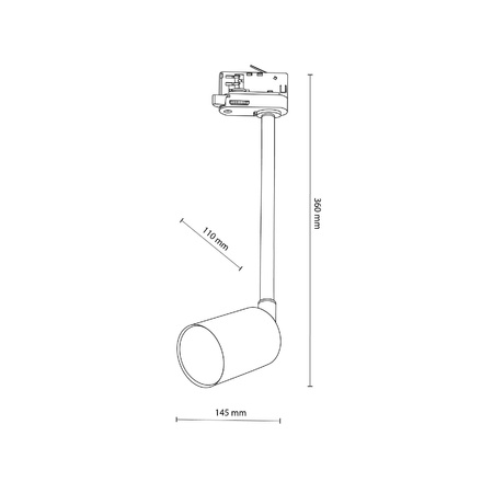 Oprawa na szynoprzewód TRACER TRÓJOBWODOWY WHITE GU_10 (4930) - TK Lighting