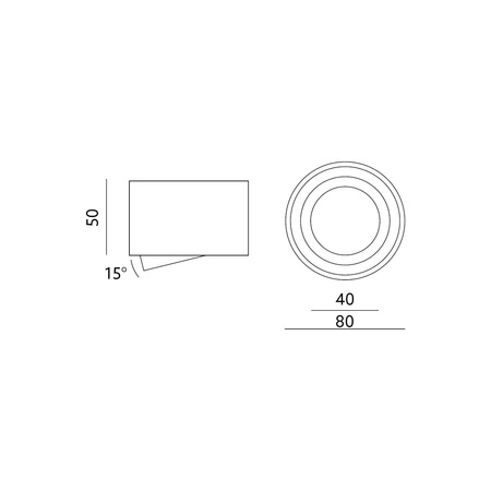 Oprawa natynkowa 5cm OH36S CZARNA (KPOH36SCZ) - Kobi Light