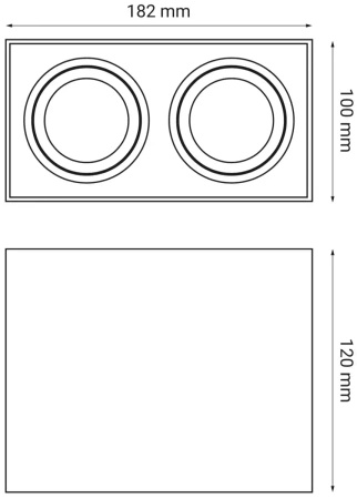 Oprawa natynkowa CROSTI CORTO SQ DUE (455613) - OXYLED