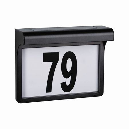 Oprawa numeryczna solarna DAYTON LED 3000K IP44 czarny (PL95388) - PAULMANN