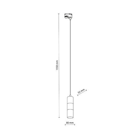 Oprawa wisząca na system szynowy TRACER BLACK / GOLD (4929) - TK Lighting