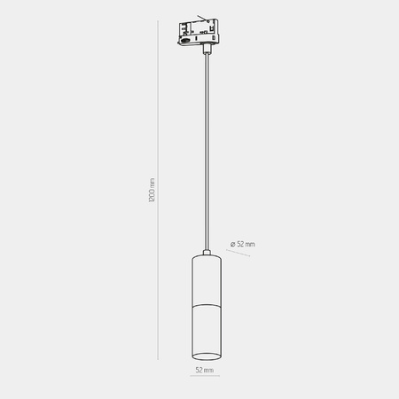 Oprawa wisząca na szynoprzewód TRACER TRÓJOBWODOWY (6064) - TK Lighting