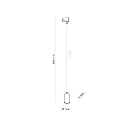 Oprawa wisząca na szynoprzewód TRACER TRÓJOBWODOWY biała (4845) - TK Lighting