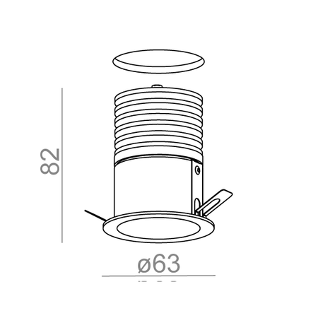 Oprawa wpuszczana HOLLOW mini LED M930 kol. CZARNY STRUKTURA (37987-M930-S1-00-12) - Aqform