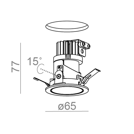 Oprawa wpuszczana MORE mini LED M930 kol. BIAŁY STRUKTURA (37983-M930-S1-00-13) - Aqform