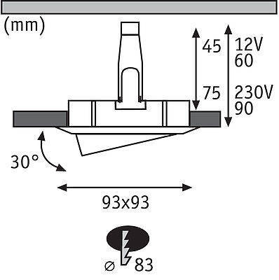 Oprawa wpuszczana Premium Nova IP65 ruchoma (PL93664) - Paulmann