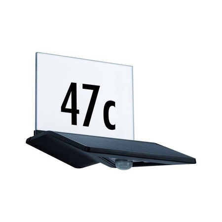 Outdoor Solar Kinkiet z numerem domu Yoko IP44 3000K 150lm czujnik ruchu Antracyt (PL94243) - Paulmann