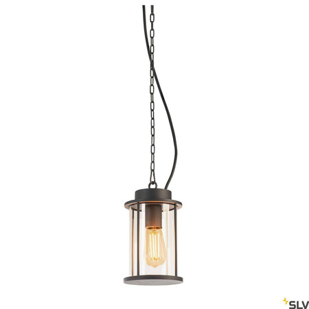 PHOTONIA, lampa wisząca outdoor, E27, antracytowa, IP44, z łańcuchem i przewodem zasilającym bez zakończenia 5m, maks. 60W (232065) - SLV