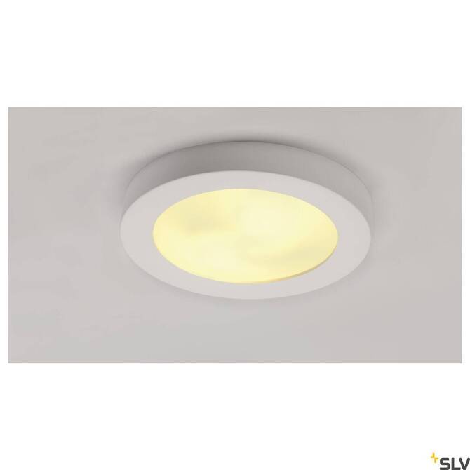 PLASTRA 105, lampa sufitowa, TC-DSE, okrągła, biały gips, maks. 50 W (148001) - SLV