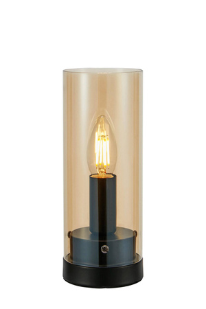POST Table 1L 9cm Black/Plated Amber (108719) Markslojd