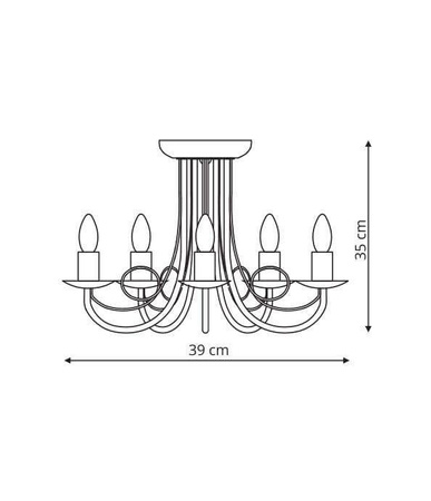Perła 5 lampa wisząca biała (LP-020/5P white) - Light Prestige