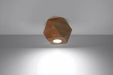 Plafon WOODY 1 naturalne drewno (SL.1009) - Sollux
