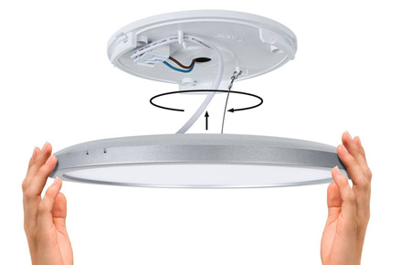 Plafoniera ATRIA SHINE LED Backlight 11.2W 900lm 190x190mm 3000K 230V czarny matowy / tworzywo sztuczne (PL71000) - PAULMANN