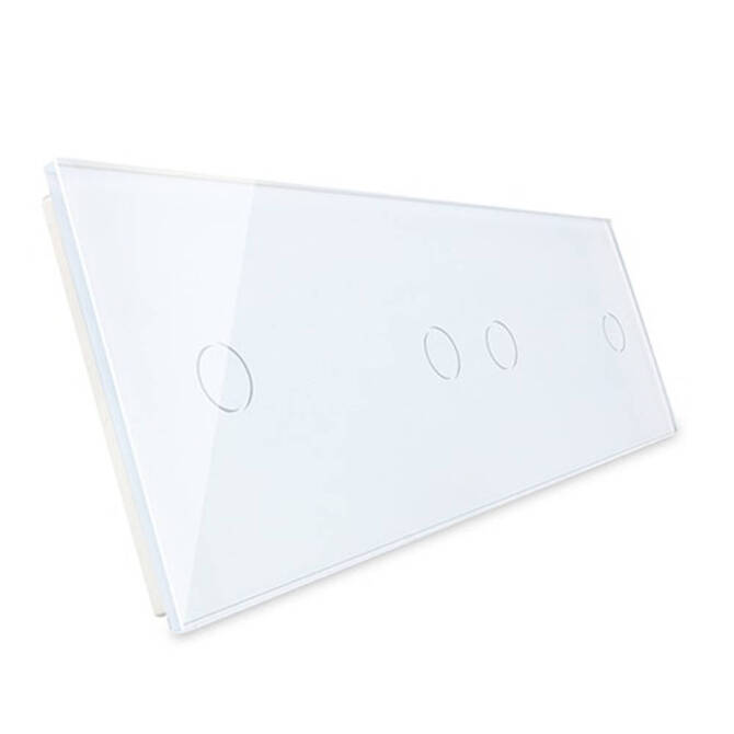 Poczwórny panel szklany w kolorze białym (70121-61) LIVOLO
