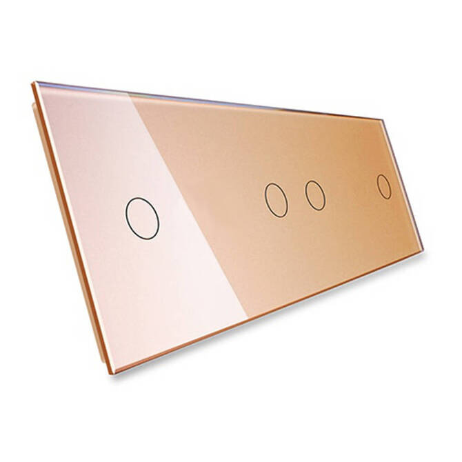 Poczwórny panel szklany w kolorze złotym (70121-63) LIVOLO