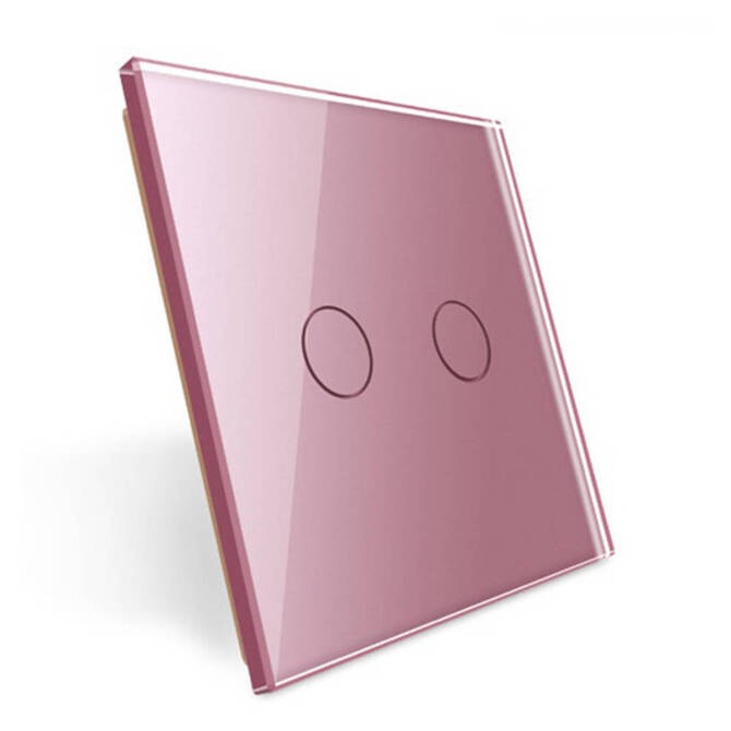 Podwójny różowy panel szklany (702-67) LIVOLO