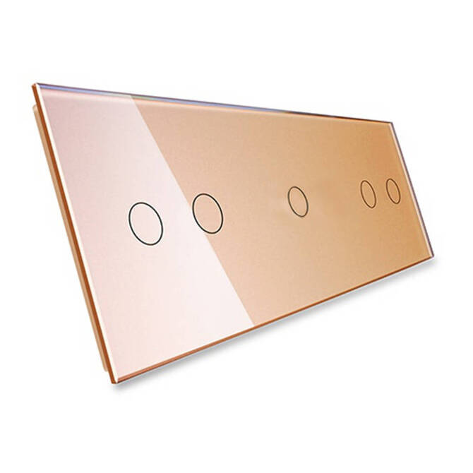 Potrójny panel szklany w kolorze złotym (70212-63) LIVOLO