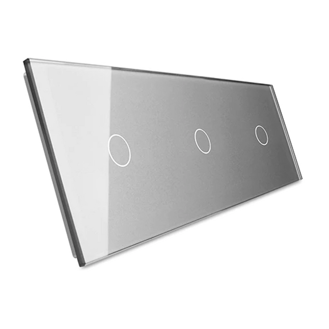 Potrójny srebrny panel szklany (70111-64) LIVOLO 