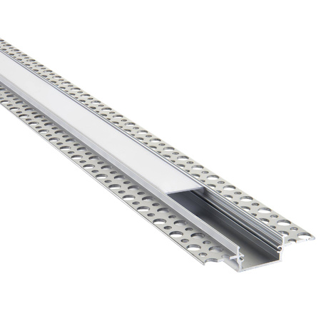 Rigel Plaster-in Wide 2m Aluminium Profile/Extrusion Sliver (94948) - Saxby