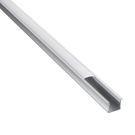 Rigel Recessed Wide 2m Aluminium Profile/Extrusion Sliver (97739) - Saxby
