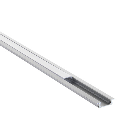 RigelSLIM Recessed 2m Aluminium Profile/Extrusion Silver (94947) - Saxby