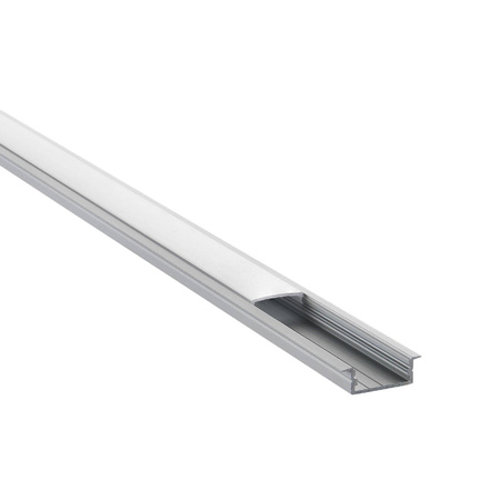 RigelSLIM Recessed Wide 2m Aluminium Profile/Extrusion Silver (97736) - Saxby