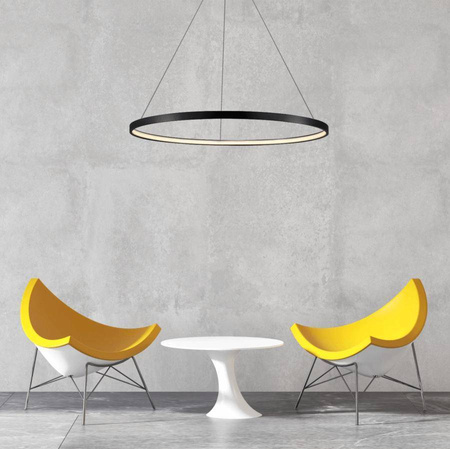 Ring lampa wisząca średnia czarna 4000K (LP-909/1P 4M BK) - Light Prestige