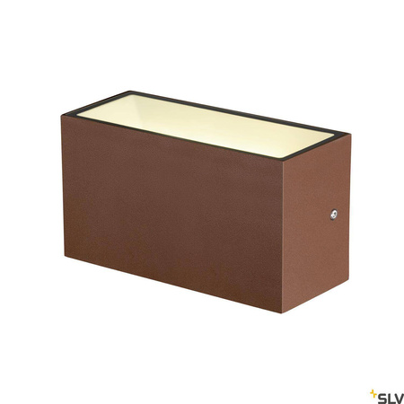 SITRA M WL UP/DOWN, zewnętrzna oprawa ścienna do nabudowania LED, kolor rdzy, przełącznik CCT, 3000/4000 K (1005154) - SLV