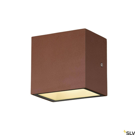 SITRA S WL SINGLE, zewnętrzna oprawa ścienna do nabudowania LED, kolor rdzy, przełącznik CCT, 3000/4000 K (1005150) - SLV