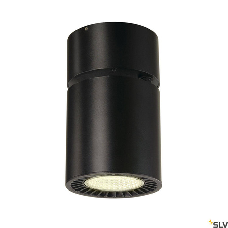 SUPROS MOVE CL lampa sufitowa natynkowa LED, indoor, okrągła, kolor czarny, 4000K, odbłyśnik 60°, CRI90, 2700lm (1003287) - SLV