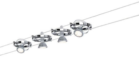 System linkowy Cardan max. 4x10W GU5,3 Chrom Matowy 230/12V 80VA Metal (PL94144) - PAULMANN