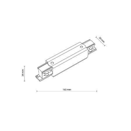 TRACER PROSTY TRÓJOBWODOWY BIAŁY Z PODŁĄCZENIEM ZASILAJĄCYM (4531) - TK Lighting