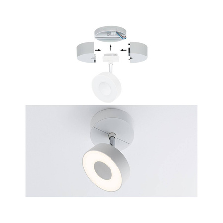 URail Single Spot-Base max50W biały 230V tworzywo (PL96821) - PAULMANN