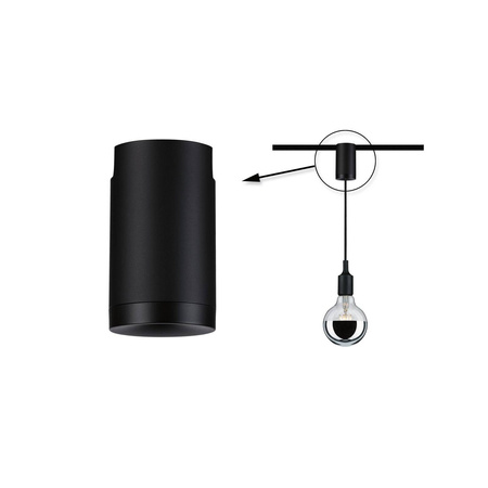 URail uniwersalny adapter do lamp wiszących czarny m Met (PL95553) - PAULMANN
