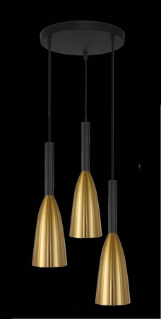 Wisząca Solin 3 talerz złota (LP-181/3P GD) - Light Prestige