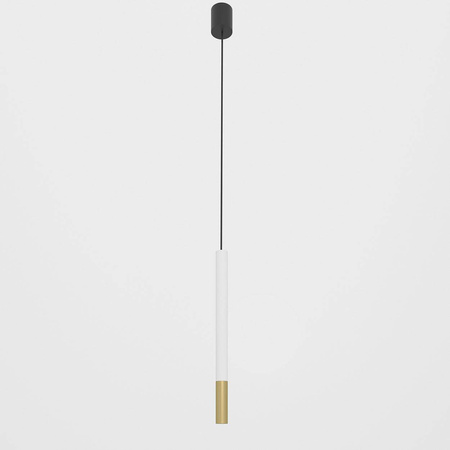 Wisząca lampa tuba NERON 500 (T174/ERL/962/117) - Cleoni biało złota
