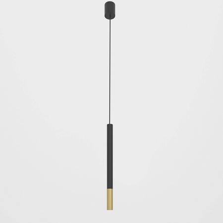 Wisząca lampa tuba NERON 600 (T174/TYL/962/116) - Cleoni czarno złota