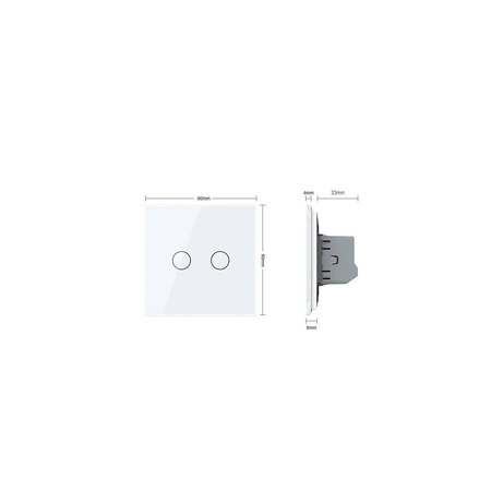 Włącznik dotykowy LIVOLO podwójny ZIGBEE różowy (VL-C702Z-67) LIVOLO