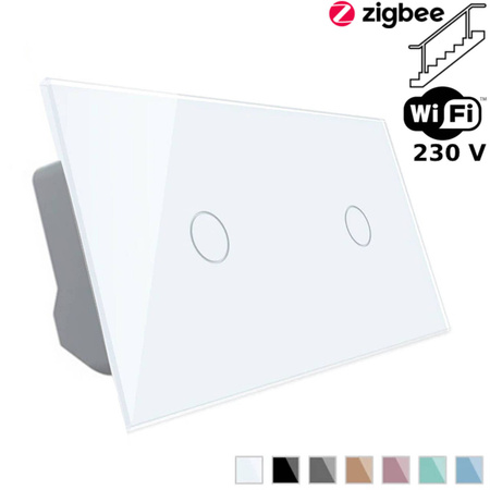 Włącznik dotykowy krzyżowo-schodowy 1 + 1 ZIGBEE biały (VL-C7011SZ-61) LIVOLO