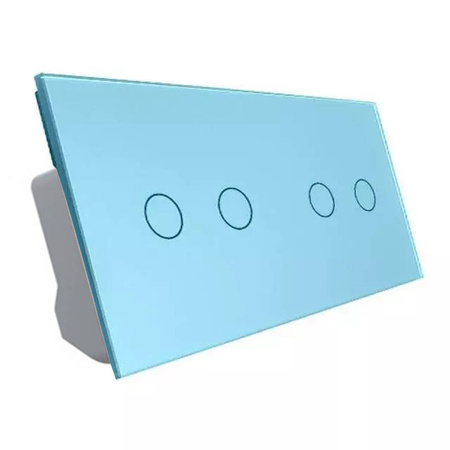 Włącznik dotykowy krzyżowo-schodowy 2 + 2 ZIGBEE niebieski (VL-C7022SZ-69) LIVOLO