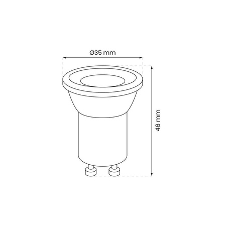 Żarówka LED 3W Mini GU10 4000K (EKZA9598) - Eko-Light