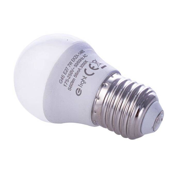 Żarówka LED 7W E27 G45. Barwa: Ciepła (EKZA1465) - Eko-Light