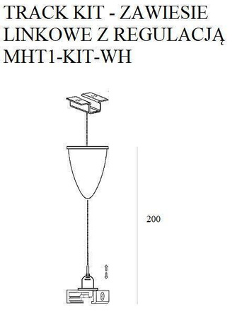 Zawieszenie linkowe TRACK KIT z regulacją 2 m białe (MHT1-KIT-WH) - Maxlight