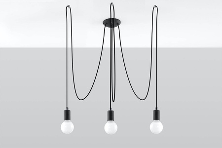 Żyrandol EDISON 3 czarny (SL.0370) - Sollux