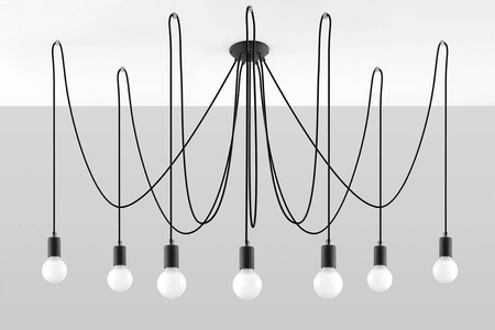Żyrandol EDISON 7 czarny (SL.0372) - Sollux