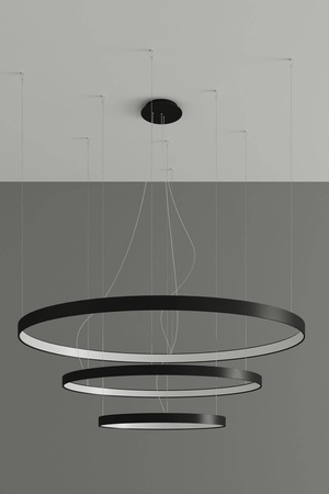 Żyrandol RIO 3 55/78/110 czarny LED 4000K (TH.177) - Thoro Lighting