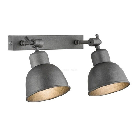 kinkiet 2 pł.  EUFRAT antracyt 2 x E27/60W ARGON 677